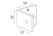 90 درجة رابط (لتوصيل 62mm وضوء مربع فقط)